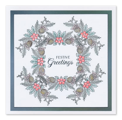 Winter Elements A5 Stamp Set With 6 x Printed Composition Swatches
