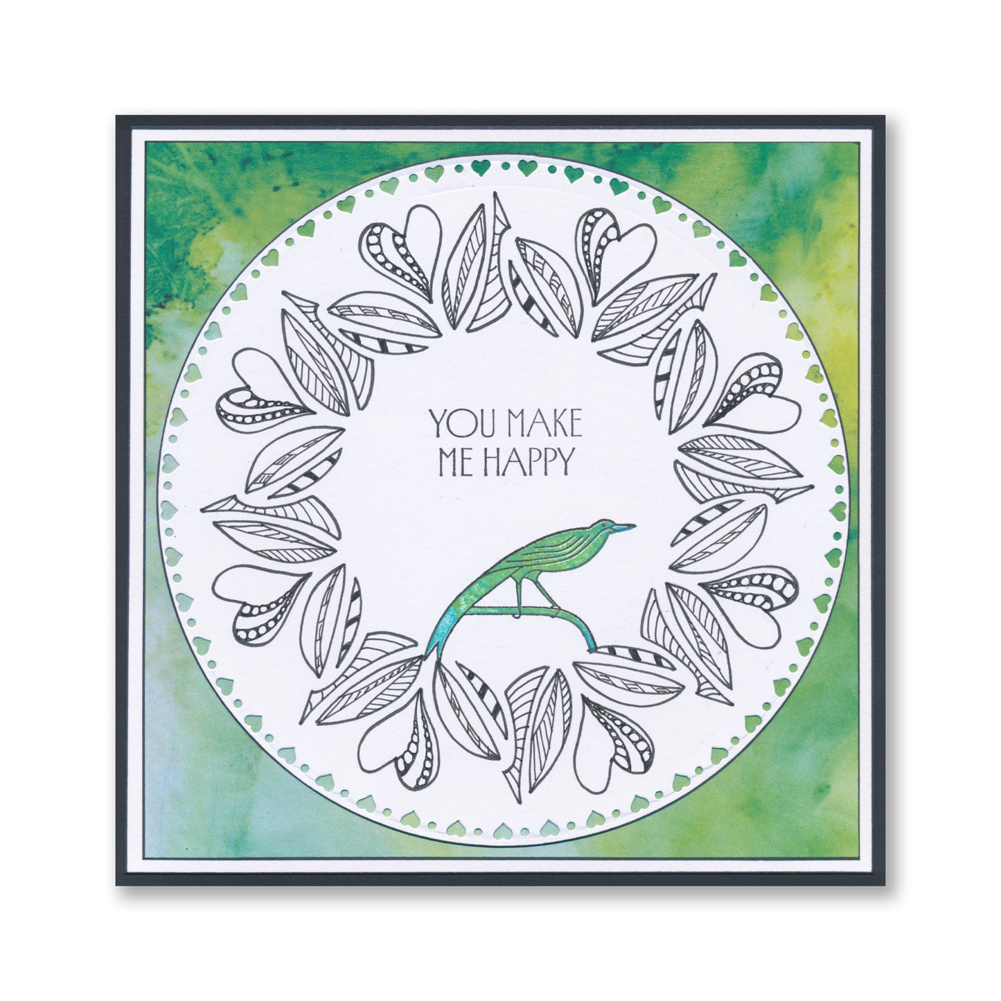 Barbara's Lovebird - Two Way Overlay A5 Square Stamp & Mask Set