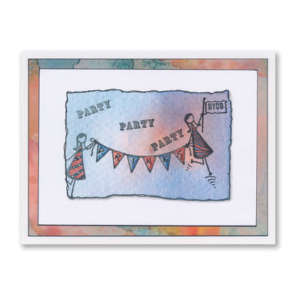 Time to Party Waymarker A5 Square Stamp & Mask Set