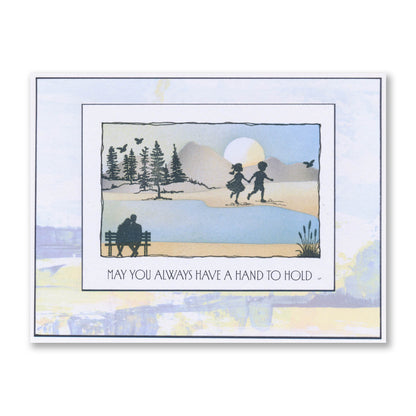 Wee Friends & Family Silhouettes A5 Stamp Collection with Waterside Toppers & Tags
