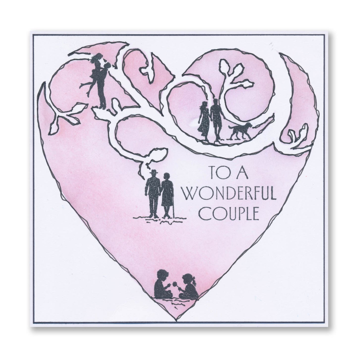 Wee Friends & Family Silhouettes - Life in Miniature A5 Stamp Set