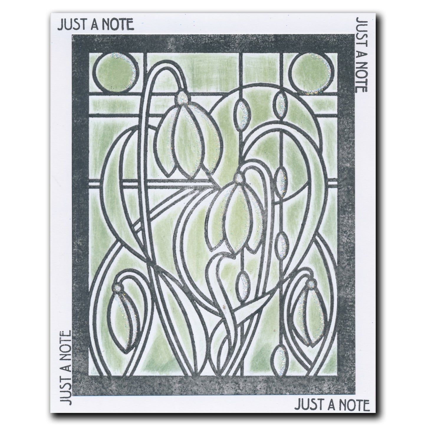 Art Nouveau Snowdrops A5 Stencil