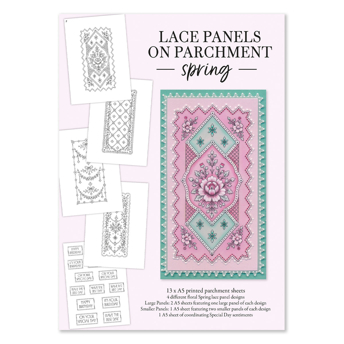 Lace Panels on Parchment – Spring