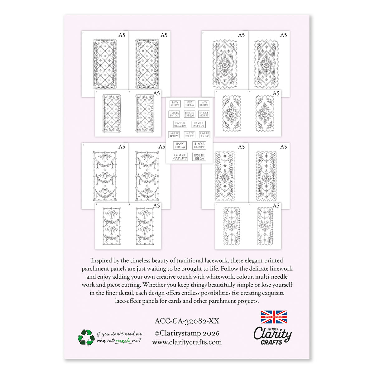 Lace Panels on Parchment – Spring