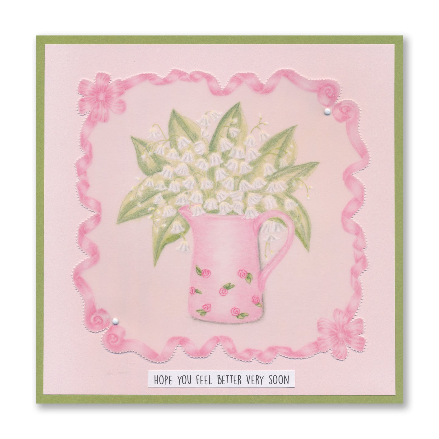 Linda's Lily of the Valley with Jug Midi Groovi Plate