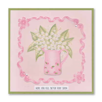 Linda's Lily of the Valley with Jug Midi Groovi Plate