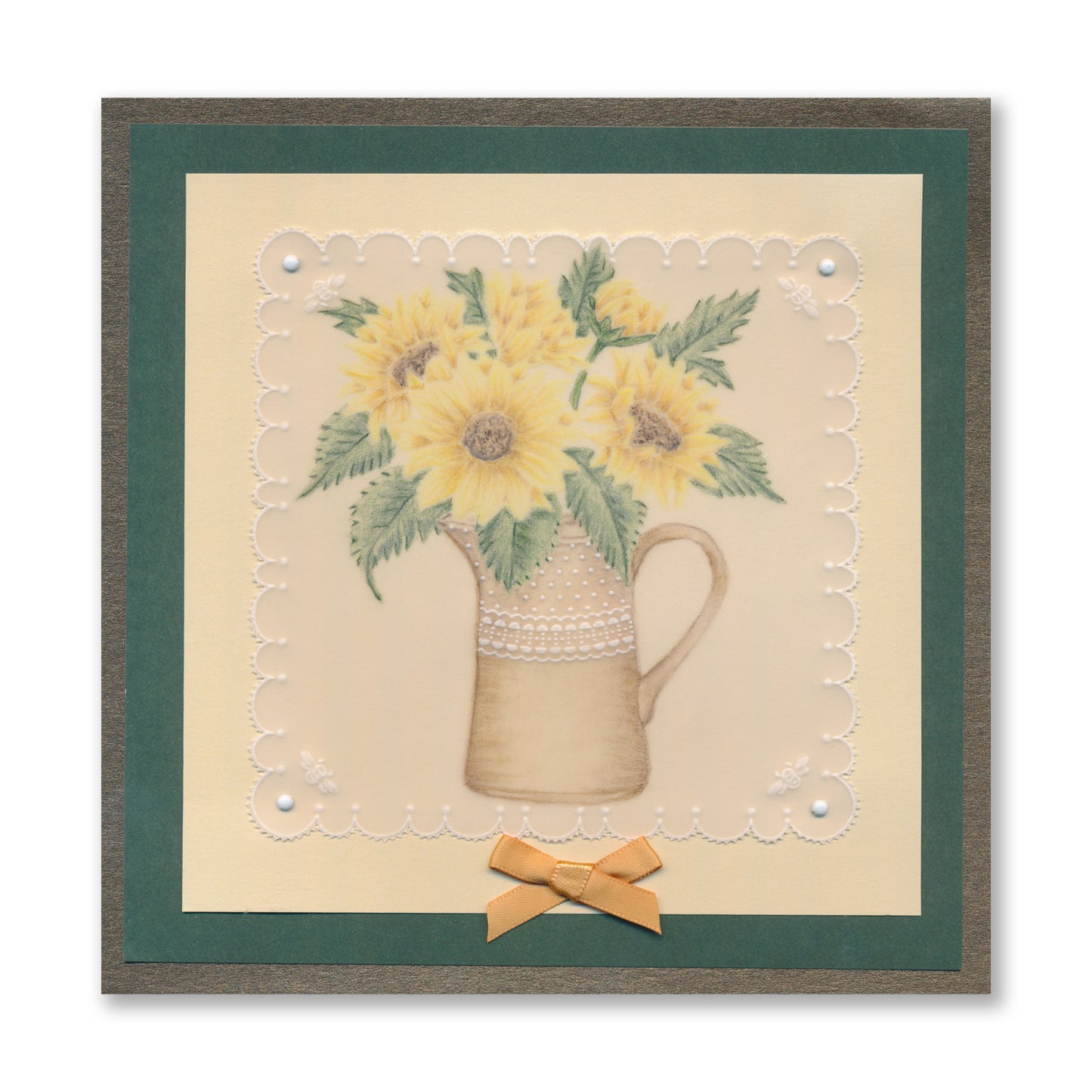 Linda's Sunflowers with Watering Can Midi Groovi Plate