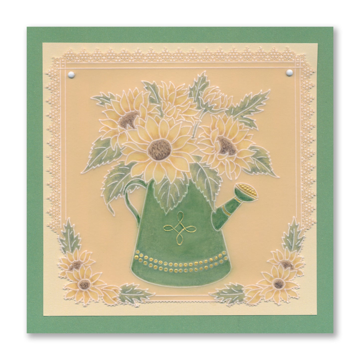 Linda's Sunflowers with Watering Can Midi Groovi Plate