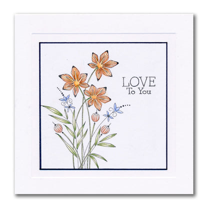 Barbara's Star Flower Spray A6 Stamp Set