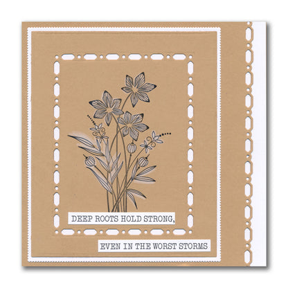 Barbara's Star Flower Spray A6 Stamp Set