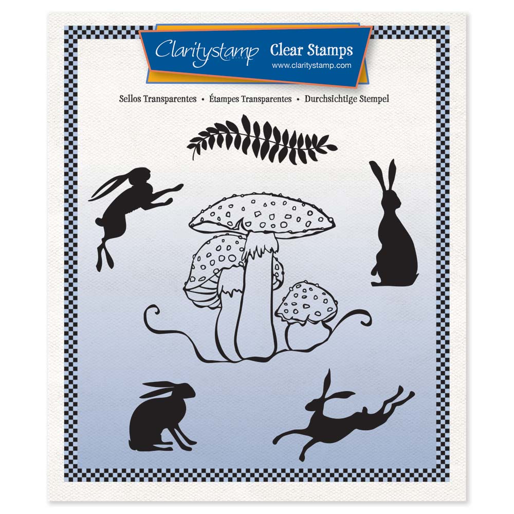 Toadstool & Hares A5 Square Stamp & Mask Set