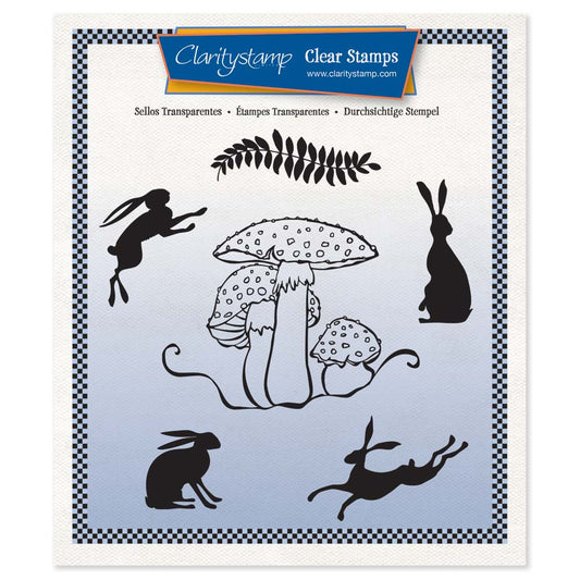 Toadstool & Hares A5 Square Stamp & Mask Set