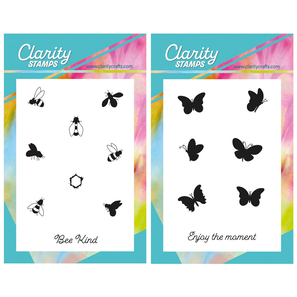 Mini Butterflies & Bees A7 Stamp Duo
