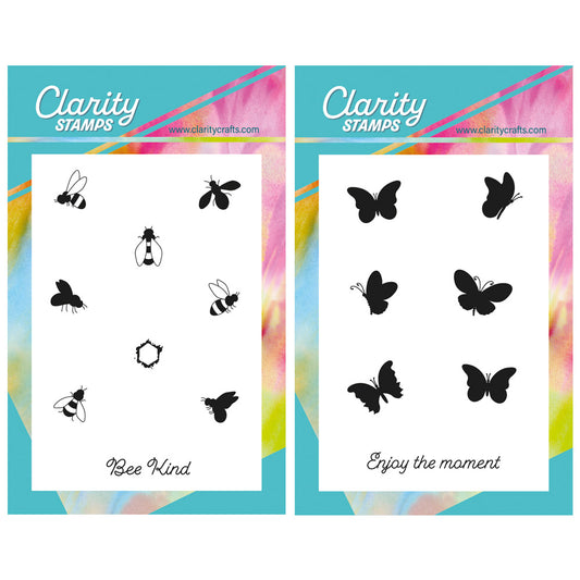 Mini Butterflies & Bees A7 Stamp Duo