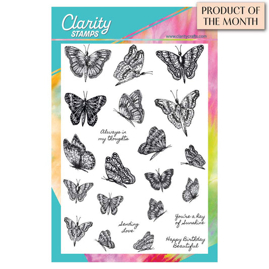 Barbara's Dotted Butterflies A5 Stamp Set