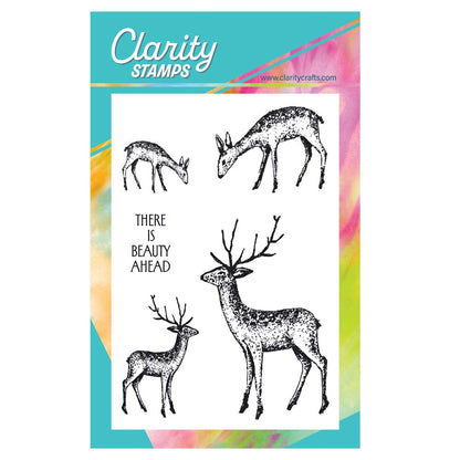 Barbara's Dotted Deer A6 Stamp & Mask Set