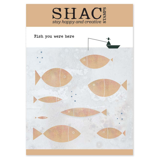 Barbara's SHAC Fish Infill A5 Stamp Set
