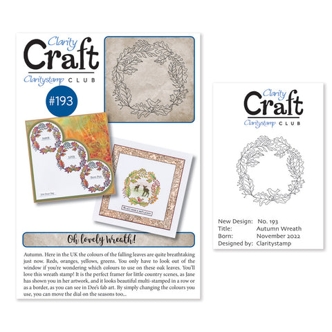 New Design Stamp Club Back Issue - 193 - Autumn Wreath