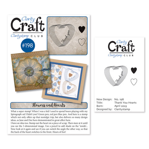 New Design Stamp Club Back Issue - 198 - Thank You Hearts