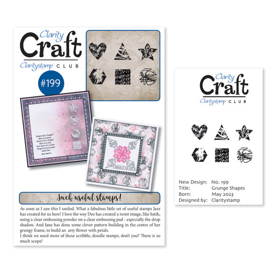New Design Stamp Club Back Issue - 199 - Grunge Shapes