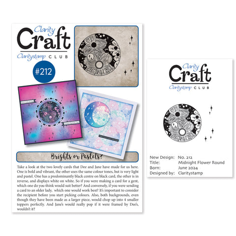 New Design Stamp Club Back Issue - 212 - Midnight Flower Round