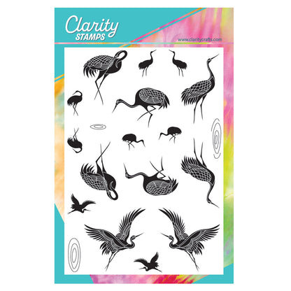 Japanese Cranes - Silhouettes A5 Stamp & Mask Set