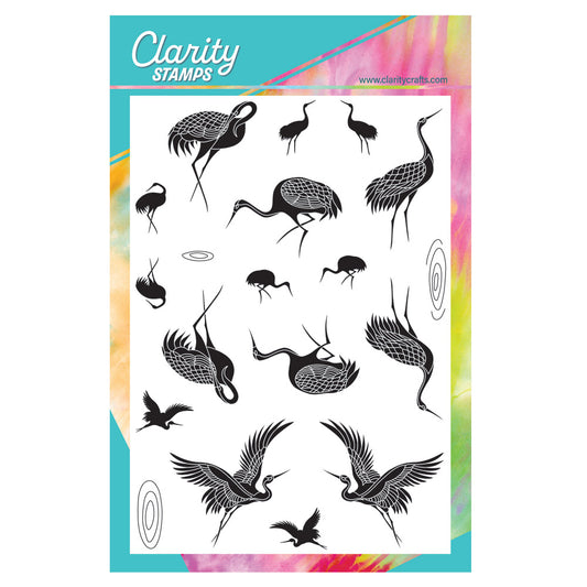 Japanese Cranes - Silhouettes A5 Stamp & Mask Set