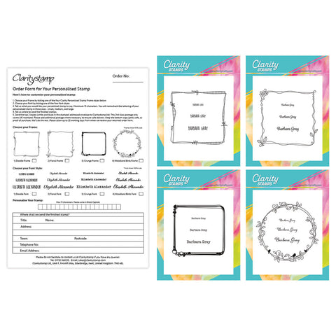 Personalised A6 Square Stamp Set