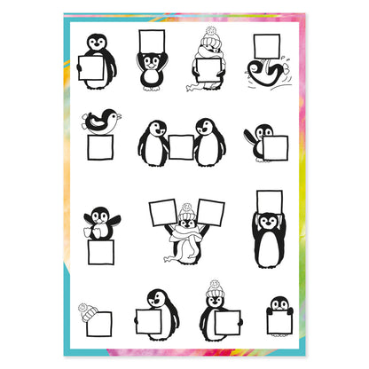 Penguins & Letterboxes A5 Stamp & Mask Set