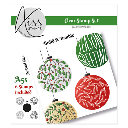 KISS by Clarity - Build a Bauble A5 Square Stamp Set