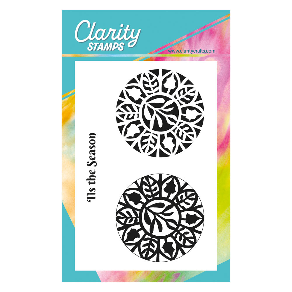 Mistletoe Festive Round - Two Way Overlay A6 Stamp Set – Clarity Crafts