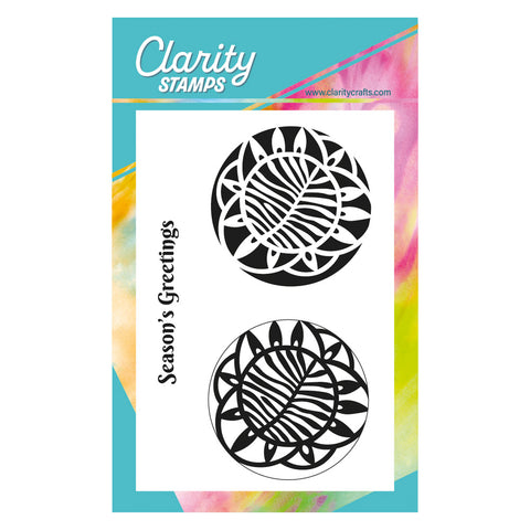 Pine Branch Festive Round - Two Way Overlay A6 Stamp Set