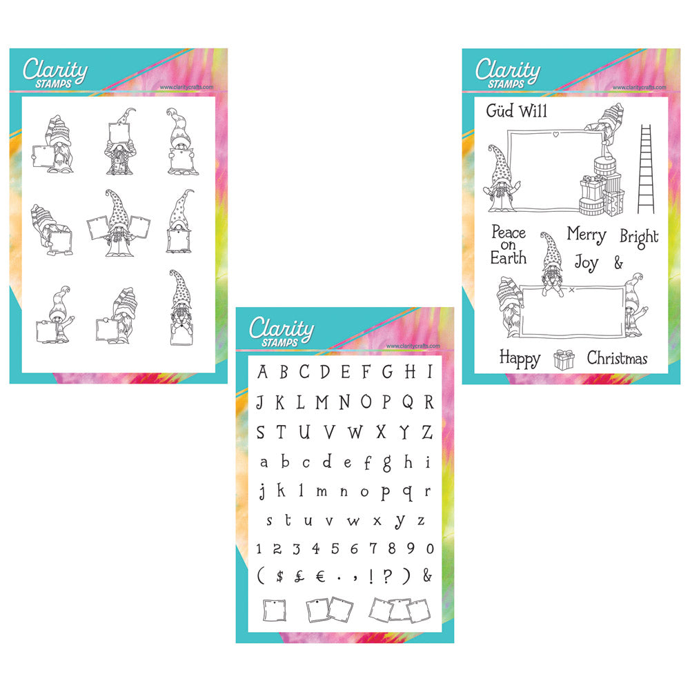 Barbara's Feel Güd Gnomes, Letterboxes, Billboards & ABC A5 Stamp & Mask Trio