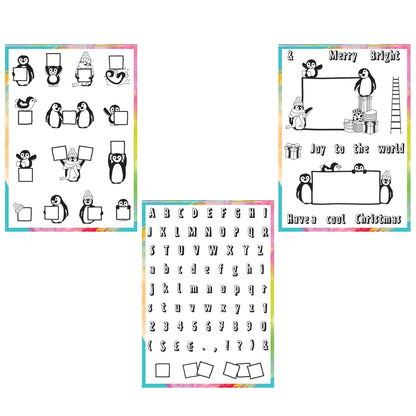 Penguins, Letterboxes, Billboards & ABC A5 Stamp & Mask Trio