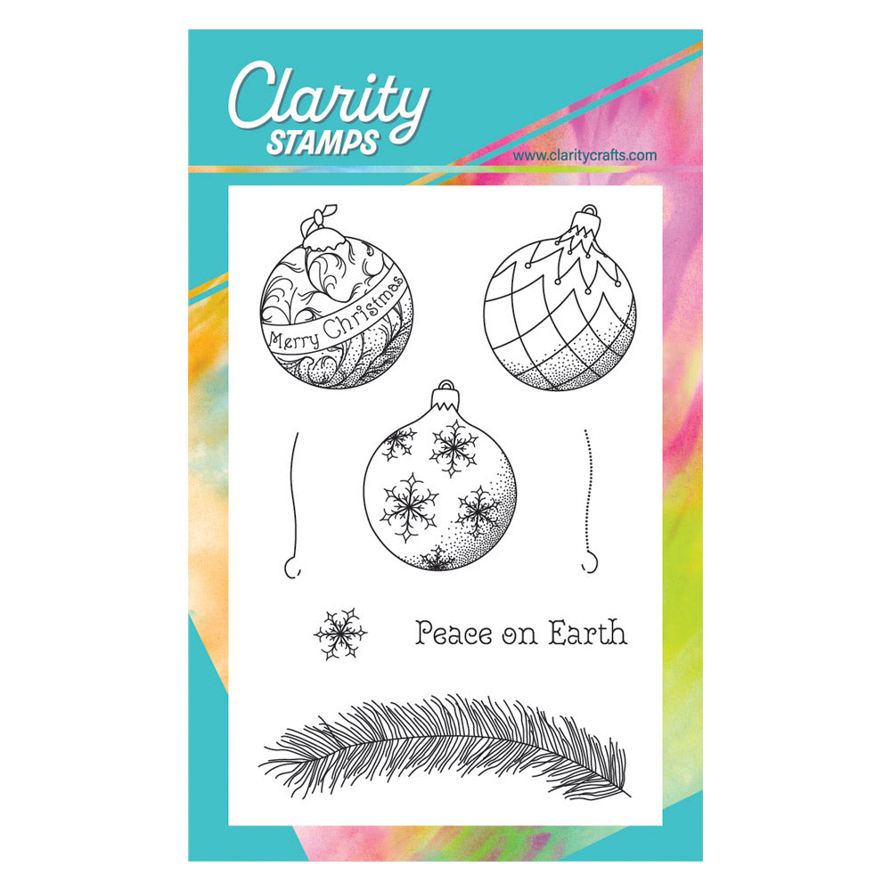 Linda's Trio of Baubles - Christmas Compendium A6 Stamp Set