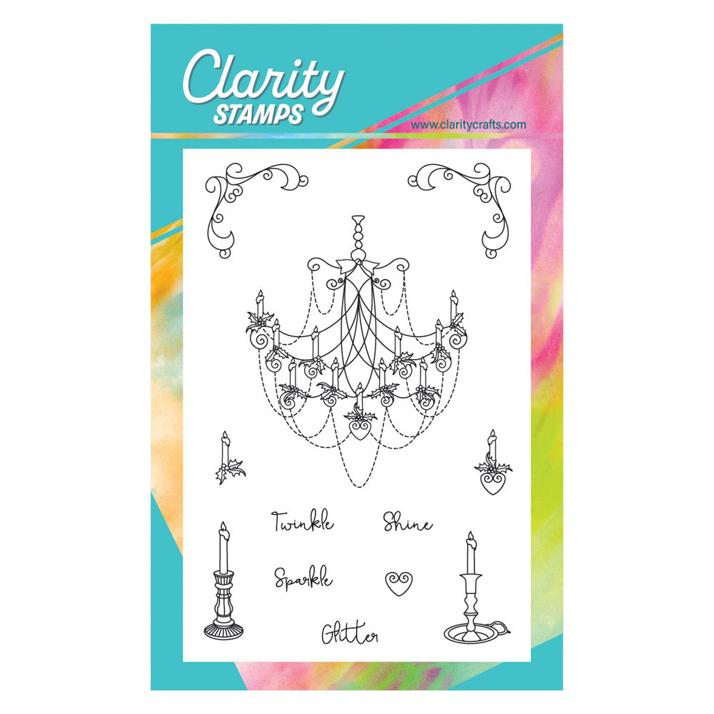 Linda's Festive Chandelier - Christmas Compendium A6 Stamp Set