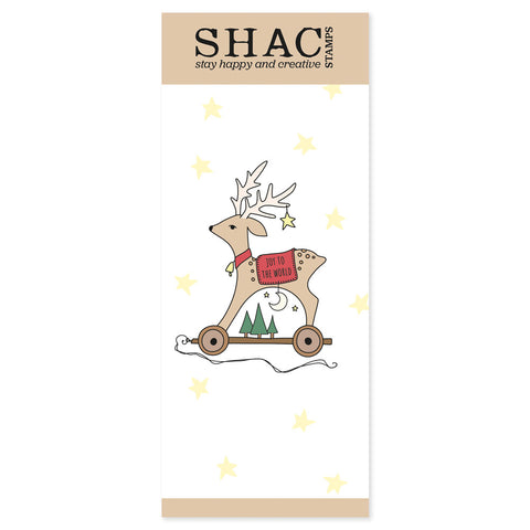 Barbara's SHAC Reindeer Wooden Toy A5 Slim Stamp Set