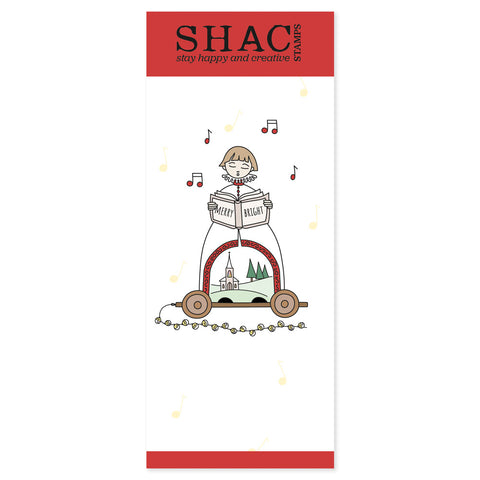 Barbara's SHAC Choir Boy Wooden Toy A5 Slim Stamp Set