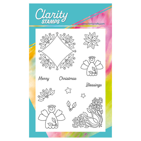 Tina's Christmas Angels Elements A6 Stamp Set