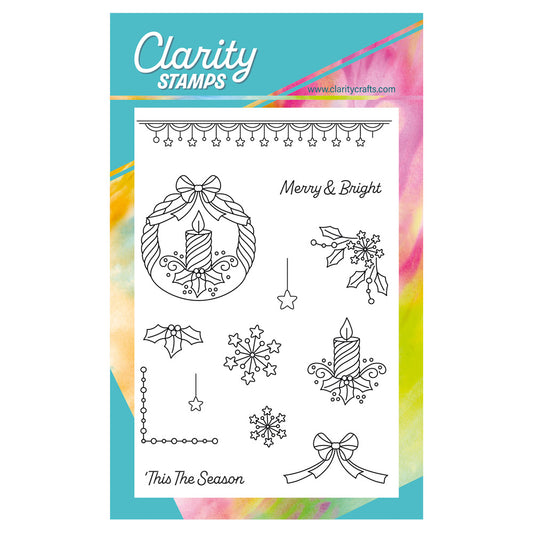 Tina's Christmas Candles Elements A6 Stamp Set