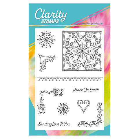 Tina's Christmas Snowflakes Elements A6 Stamp Set