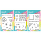 Tina's Christmas Candles, Snowflakes & Stockings Elements A6 Stamp Trio