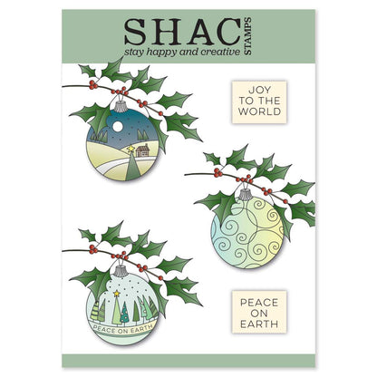SHAC Holly Build a Bauble A5 Stamp & Mask Set