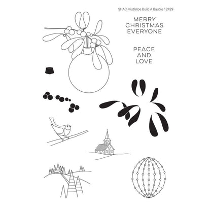 SHAC Mistletoe Build a Bauble A5 Stamp & Mask Set