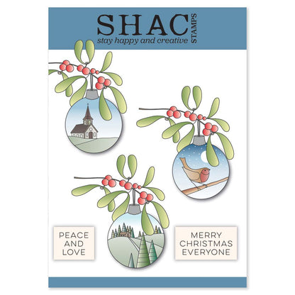 SHAC Mistletoe Build a Bauble A5 Stamp & Mask Set