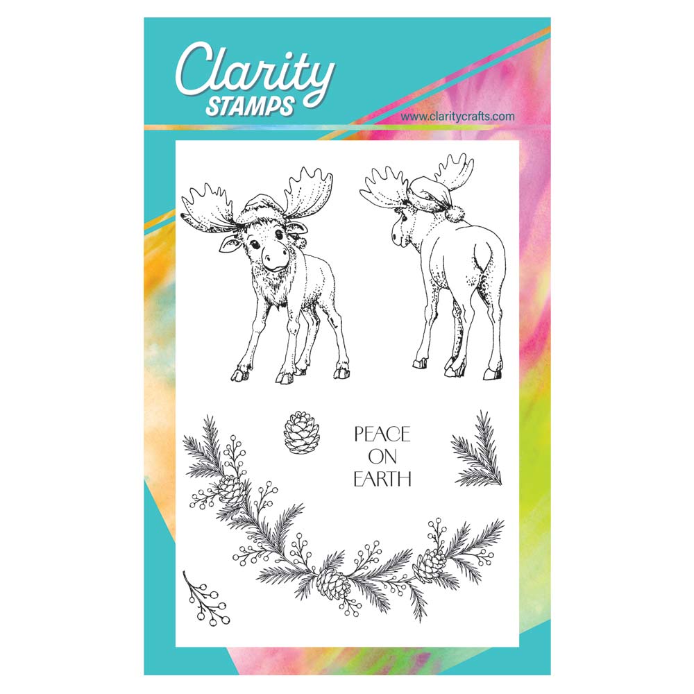 Barbara's Christmas Animals - Elk A6 Stamp & Mask Set