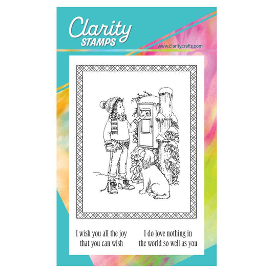 Barbara's Christmas Vintage Postbox & Frame A6 Stamp & Mask Set