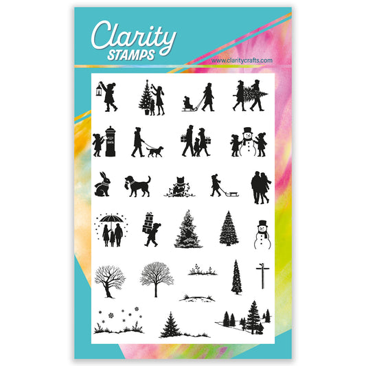 Barb's Favourite Bijou Wee Christmas Silhouettes A6 Stamp Set
