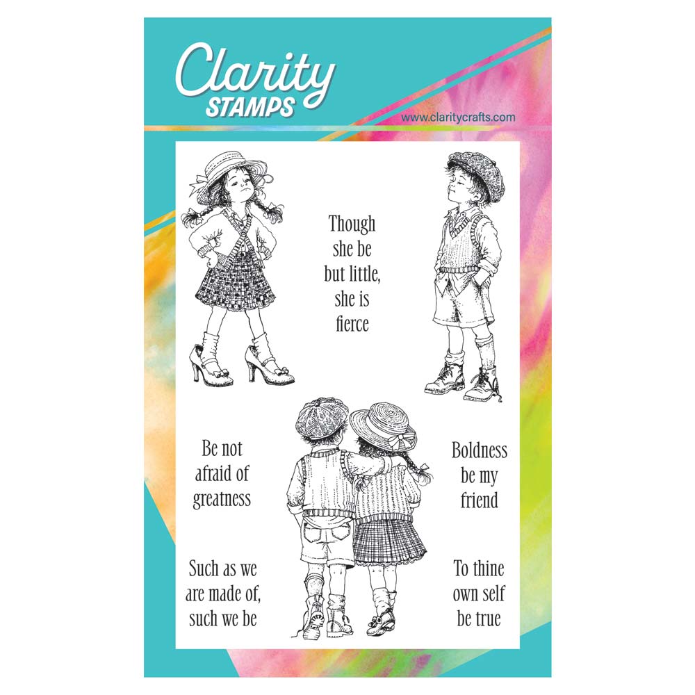 Barbara's Vintage Children A6 Stamp & Mask Set