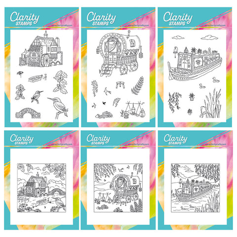 Linda's Country Scenes A6 & A6 Square Stamp Collection